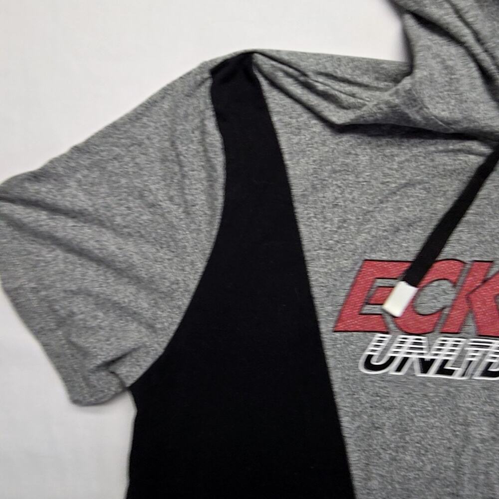 Ecko Unltd Hoodie Graphic Short Sleeve Colorblock Gray Red Black 3XL Streetwear - Picture 4 of 12